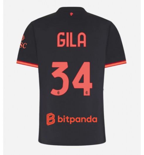 AC Milan Mario Gila #34 Alternativní Dres pro Dámské 2026-27 Krátký Rukáv AC Milan Mario Gila #34 Alternativní Dres pro Dámské 2026-27 Krátký Rukáv